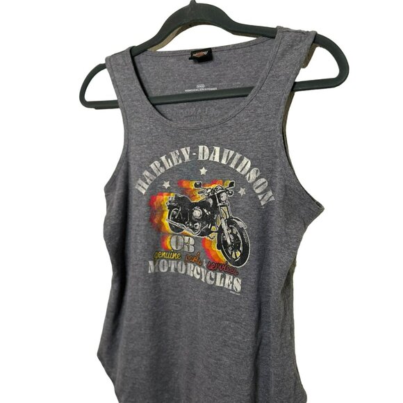 Harley Davidson Motorcycle Gray Ladies Racer Back Orlando Tank Top SZ Medium - Picture 4 of 7